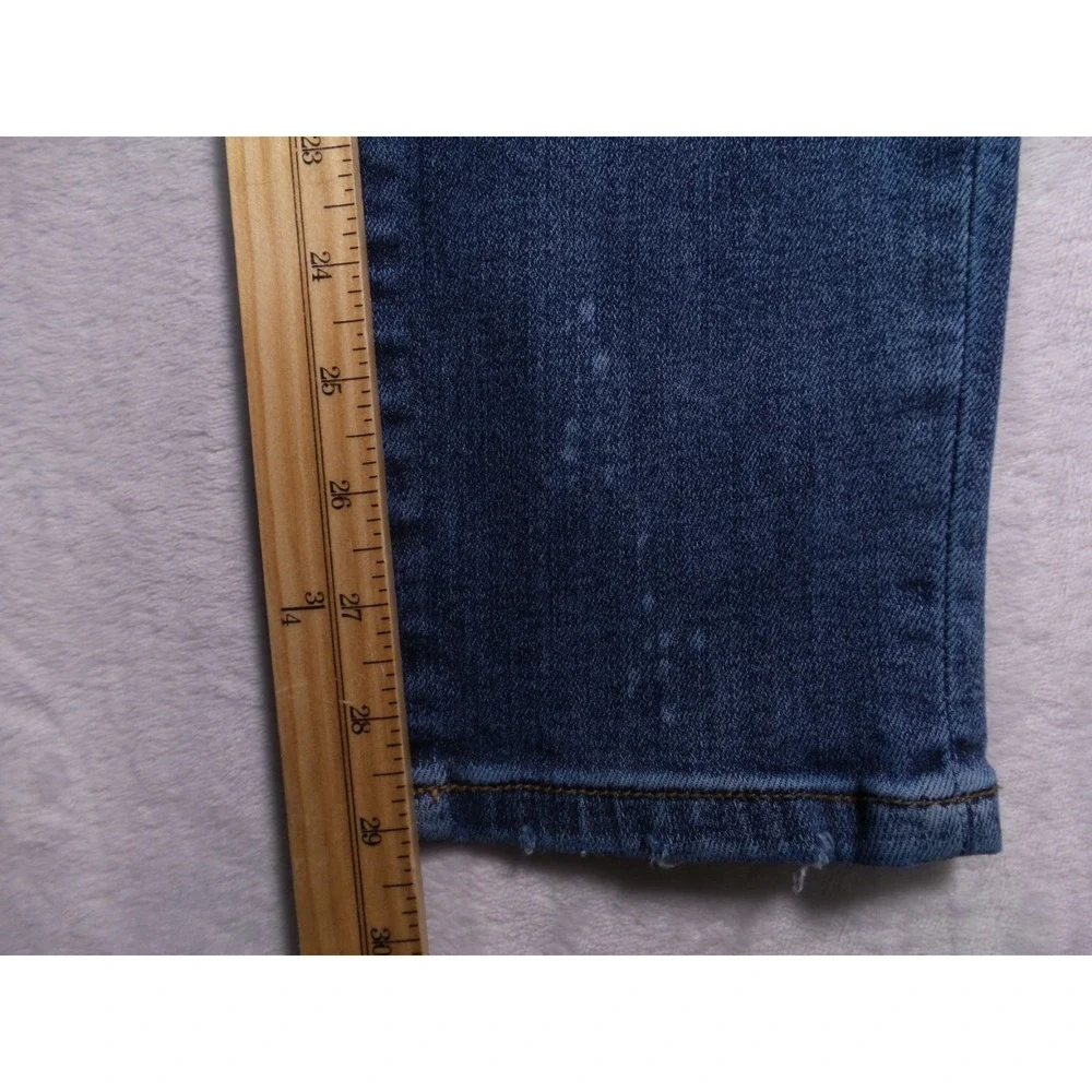 Judy Blue Jeans Womens Size 1/25 Blue Boyfriend Fit Mid Rise Bleach Splash‎